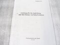 REPRODUKTION, Anleitung für die Ausbildung und den Einsatz von Scharfschützen, datiert 1943, Kopie von 44 Seiten