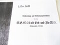 REPRODUKTION, L.Dv.5601, Beschreibung und Bedienungsvorschrift für das M.G. 07/24 als Erd- und Fla- MG, Ausgabe 1940, Kopie von 24 Seiten + Anlage