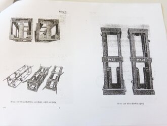 REPRODUKTION, D444/2839, Die Munition des 28/32 cm Nebelwerfers 41, schweren Wurfrahmens 40 am gep Zgkw, schweren Wurfgeräts 40 und schweren Wurfgeräts 41, vom 1.1.1943, Kopie von 27 Seiten + Anlagen