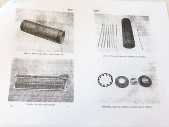 REPRODUKTION, D444/2839, Die Munition des 28/32 cm Nebelwerfers 41, schweren Wurfrahmens 40 am gep Zgkw, schweren Wurfgeräts 40 und schweren Wurfgeräts 41, vom 1.1.1943, Kopie von 27 Seiten + Anlagen