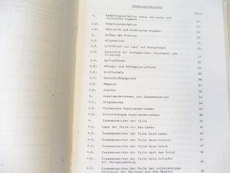 REPRODUKTION, A 250/1/109, 9mm Pistole Makarow, Beschreibung und Nutzung, von 1975, Kopie von 80 Seiten, A5