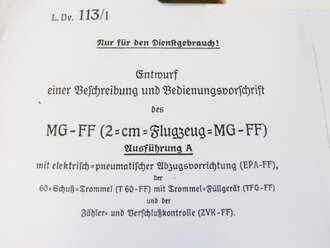 REPRODUKTION, L.Dv.113/1, Entwurf einer Beschreibung und...