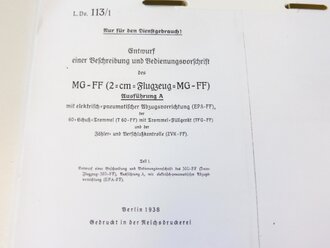 REPRODUKTION, L.Dv.113/1, Entwurf einer Beschreibung und...