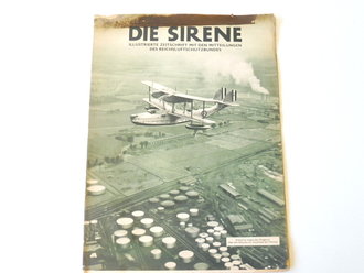 "Die Sirene" Illustrierte Zeitschrift des RLB, Nr.28 von 1934, Schweres englisches Flugboot über den Öltanks am Ufer der Themse
