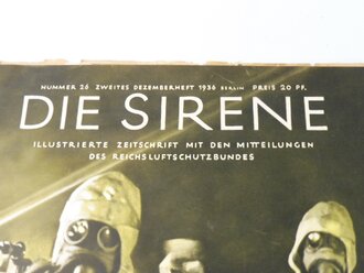 "Die Sirene" Illustrierte Zeitschrift des RLB, Nr.26 von 1935, Entgiftungstrupp der französischen Feuerwehr bei der letzten großen Luftschutzübung in Paris