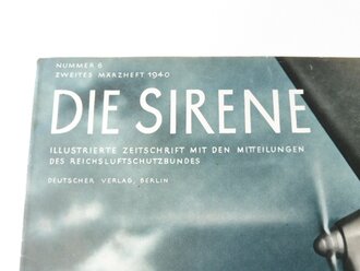 "Die Sirene" Illustrierte Zeitschrift des RLB, Nr.6 von 1940, Ein Augenblick höchster Spannung!