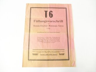 T6 Füllungsvorschrift zum Sonderlöscher...