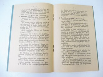 L.Dv.781, Richtlinien über Lagerung und Pflege des Luftschutzsanitätsgeräts, datiert 1937, 14 Seiten, A6