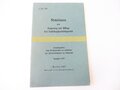 L.Dv.781, Richtlinien über Lagerung und Pflege des Luftschutzsanitätsgeräts, datiert 1937, 14 Seiten, A6