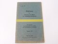 L.Dv.771, Richtlinien über Lagerung und Pflege des Luftschutzsanitätsgeräts, datiert 1937, 14 Seiten, A6