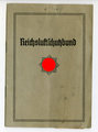 Mitgliedsausweis Reichsluftschutzbund der Landesgruppe Württemberg-Baden, Ortsgruppe Esslingen-Neckar, datiert 1937