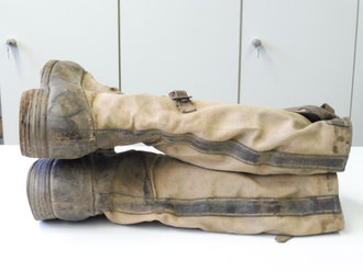 Luftwaffe, Paar Tropenstiefel , ungereinigte Stücke aus Scheunenfund, das Leder weich