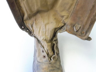 Luftwaffe, Paar Tropenstiefel , ungereinigte Stücke aus Scheunenfund, das Leder weich