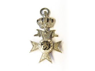 Miniatur 16mm , Bayern,  Militärverdienstkreuz 2. Klasse mit Krone und Schwertern