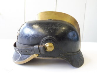 Feuerwehr , Lederhelm Freiwillige Feuerwehr Upen