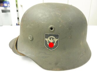 Stahlhelm M40 Polizei mit beiden Abzeichen....