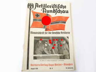 Artilleristische Rundschau, August 1938, Heft 8. Komplett