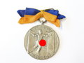 Tragbare Medaille " Verein der Kegler von Kaiserslautern" Die Saar ist frei 1935 ! Durchmesser 35 mm