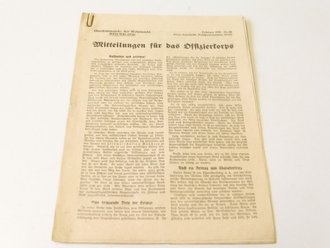 Mitteilungen für das Offizierkorps des Oberkommando der Wehrmacht . 3 Stück