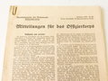 Mitteilungen für das Offizierkorps des Oberkommando der Wehrmacht . 3 Stück