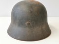 Luftwaffe, Stahlhelm Modell 1940. Ungereinigtes, zusammengehöriges Stück, das Leder ausgetrocknet, das Abzeichen vergangen