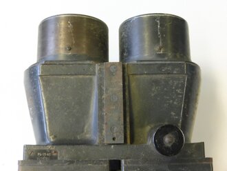 Flakoptik, Doppelfernrohr DF 10 x 80. Luftwaffenblauer Originallack, sehr gute Optik