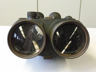 Flakoptik, Doppelfernrohr DF 10 x 80. Luftwaffenblauer Originallack, sehr gute Optik