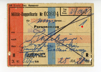 Militär Doppelkarte datiert 1937