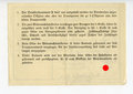 Dienstreiseausweis II datiert 1939