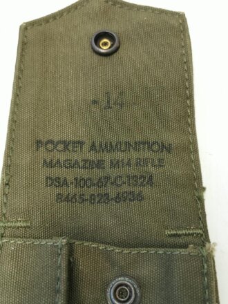 U.S. Vietnam war Pocket Ammunition Magazine M14 rifle dated 1967, vgc