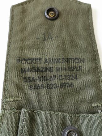 U.S. Vietnam war Pocket Ammunition Magazine M14 rifle dated 1967, vgc