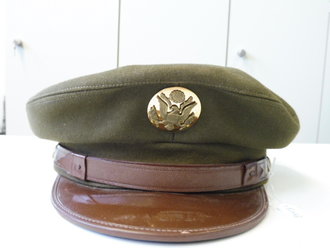 U.S. Army WWII Enlisted mens cap service, OD wool, Kopfgröße 55