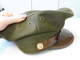 U.S. Army WWII Enlisted mens cap service, OD wool, Kopfgröße 55