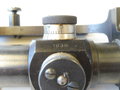 Russland, 1938 datiertes PEM Zielfernrohr mit Seitenmontage für Nagant. Klare Optik , zusammengehöriges Set in sehr gutem Zustand