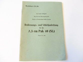 Merkblatt 47b/36 " Bedienungs- und...