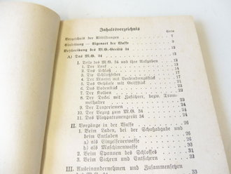 Beschreibung, Handhabung und Bedienung des MG34. Teil 1 und 2 von 1940