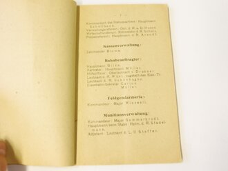 Offizier Verzeichnis der Etappen Inspektion 15 Stand 1917