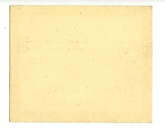 1. Weltkrieg Karlsruhe, Eintrittskarte für die Trauerfeier zur Bestattung der Opfer des Fliegerangriffs vom 22.Juni