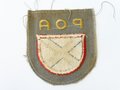 Armabzeichen für Freiwillige in der Wehrmacht  der Russischen Befreiungsarmee POA. Maschinengestickte Ausführung