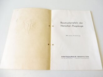 Baumustertafeln der Henschel-Flugzeuge, 15 Seiten,...