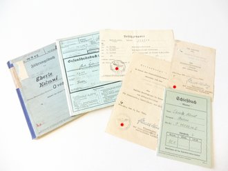 Norwegen, Nachlass eines Matrosen bestehend aus Verleihungsurkunden zur Marine Frontspange in Bronze, KVK 2.Klasse m.S. , Führungsbuch, Schießbuch Marine und Gesundheitsbuch