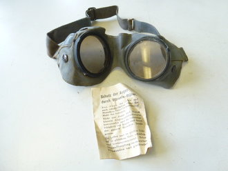 Allgemeine Schutzbrille Wehrmacht mit Anleitung
