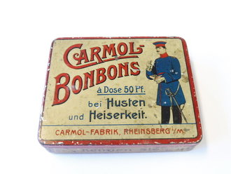 Kaiserreich, Blechdose " Carmol Bonbons" , Deckel lose
