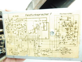 Feldfunksprecher f ( Feldfu.f ) datiert 1943. Originallack, Funktion nicht geprüft