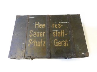 1. Weltkrieg, Transportkasten zum Heeres Sauerstoff Schutzgerät. Originallack