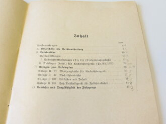 D 719, Gerätnachweis für einen Störungssuchtrupp ( mot) datiert 1941. DIN A5, 43 Seiten