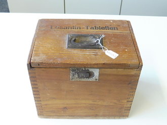 Holzkasten " Losantin Tabletten" Wehrmacht .20 x 23 x 16cm