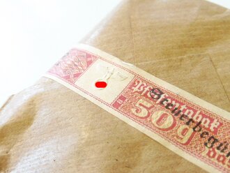 50 Gramm Landtabak Spezial, Austria Tabakwerke AG, ungeöffnet, Steuerbandanderole mit Hakenkreuz