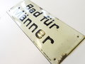 Luftschutz Emailschild " Bad für Männer" 42 x 15cm, leuchtet im Dunkeln