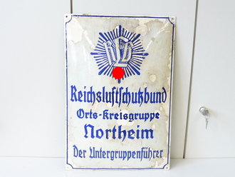 Emailschild " Reichsluftschutzbund Orts-Kreisgruppe...